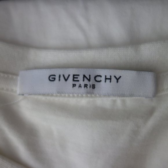 GIVENCHY PARIS Size XXL White T-Shirt 100% Cotton - Picture 5 of 9